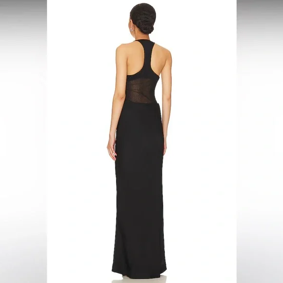 NWT h:ours Grecia Maxi Dress in Black Size Small - Picture 3 of 6